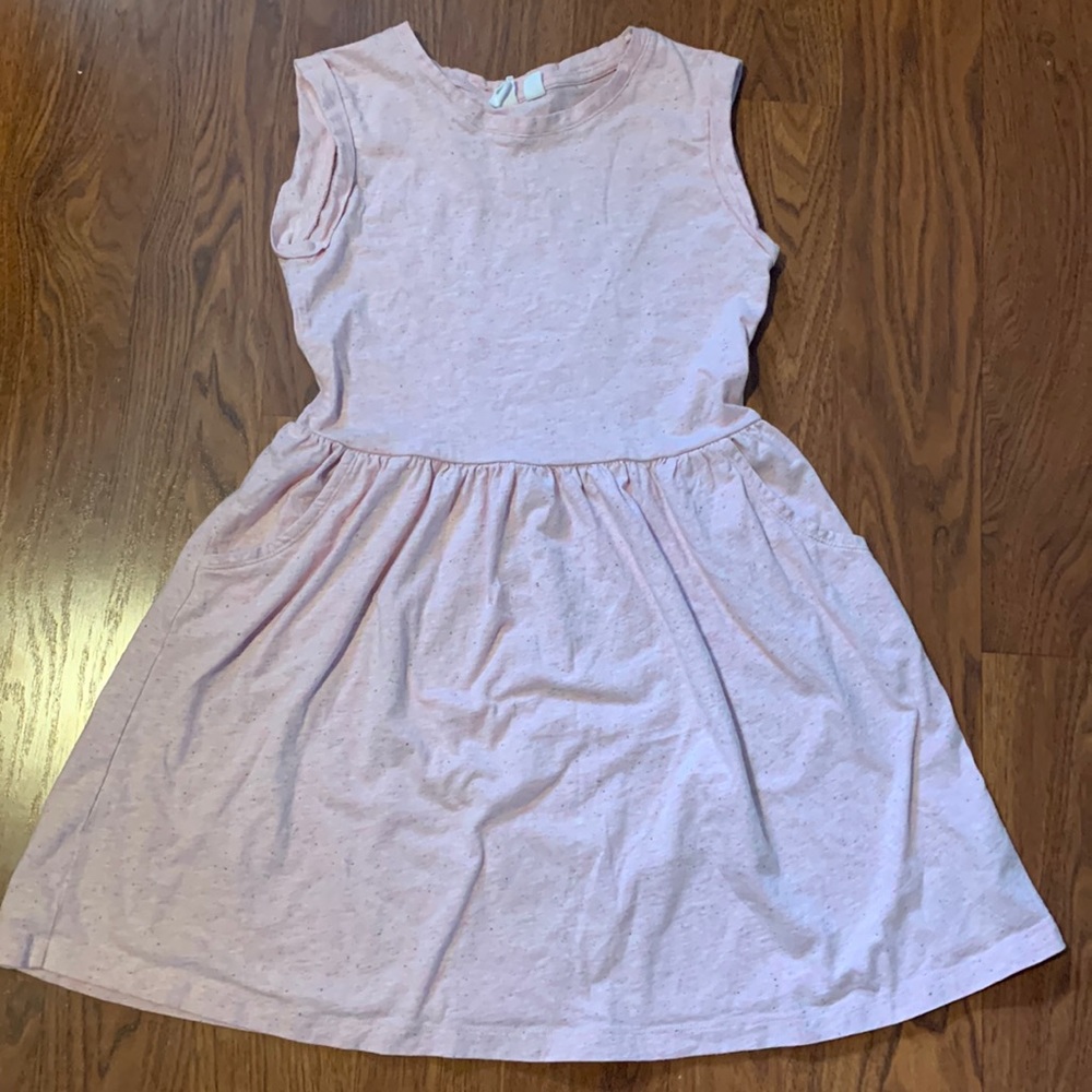 Big Girl Pink Speckle Cotton Play Dress Size L